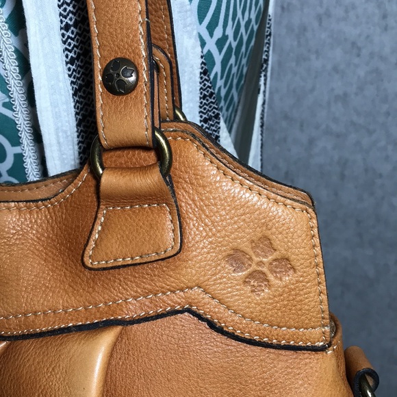 Patricia Nash Large Tan Leather Shoulder Crossbody - Picture 7 of 16